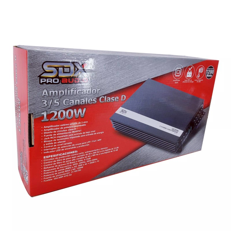 SDX Audio 3 / 5-Channel 1200W Class-D Digital MOSFET Car