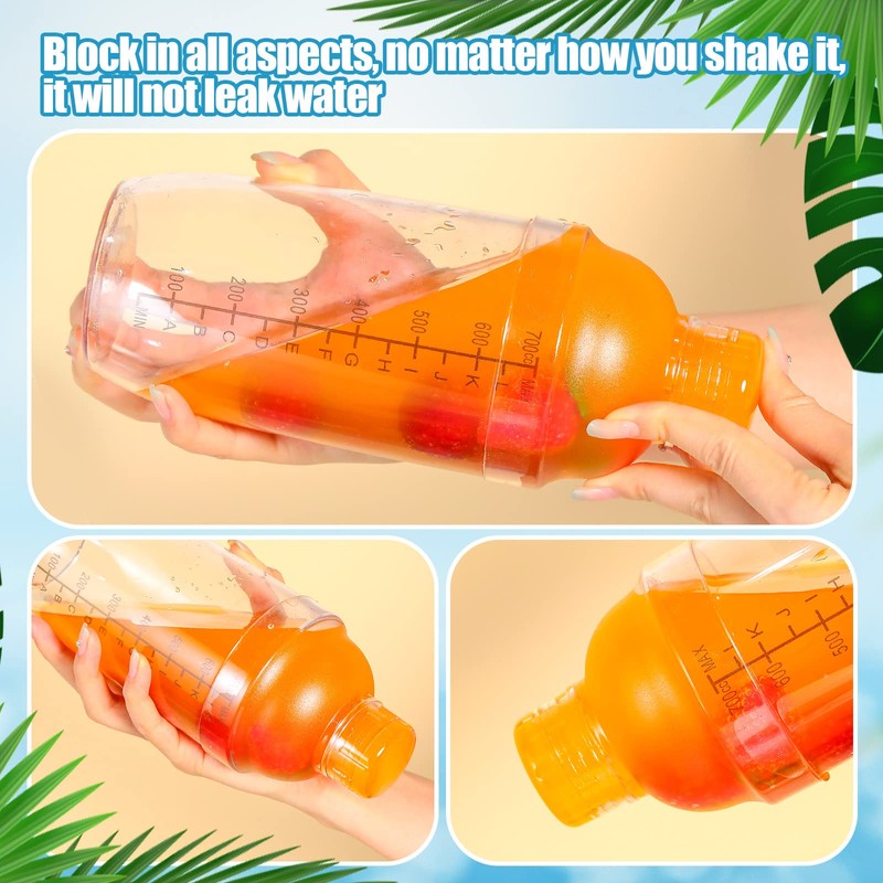 Lallisa 12 Pcs Plastic Cocktail Shaker Drink Mixer with Scales