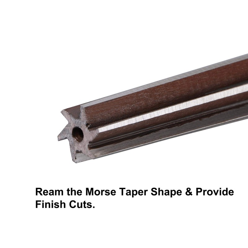uxcell MT2 Morse Taper Reamer H8 Accuracy Alloy Tool Steel