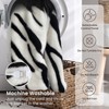 blunique Luxury Faux Fur Heated Blanket Electric Throw - Zebra