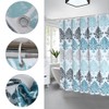 Polyester Striped Painting Shower Bath Curtain Waterproof Bathroom Curtain (S)