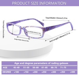 NORPERWIS Reading Glasses 6 Pairs Stylish Color Readers Fashion Glasses for Reading Men & Women (6 Pack Mix Color-2, 5.00)