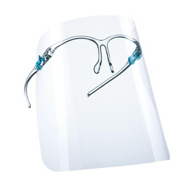 Ciana Safety Face Shields with Glasses Frames Ultra Clear Protective Full Face Shields to Protect Eyes Nose Mouth Anti-Fog Pet Plastic Sanitary Droplet Splash Guard (Safety Shield - (5-Pack))