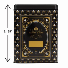 Harney & Sons English Breakfast Tea & Black Tea Canister, 50ct sachet & Storage Tin Set