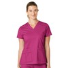 WonderWink Women's Wonderflex Verity Scrub Top, Hot Pink, X-Large