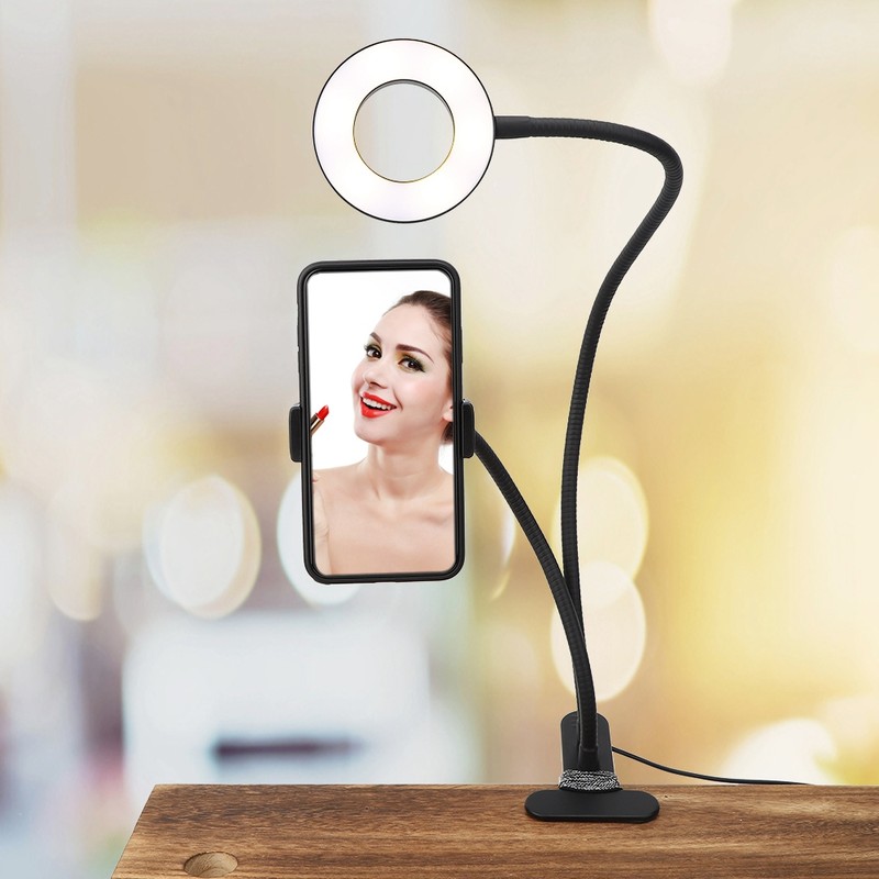 USB Powered Adjustable LED Fill Light Photography Light Phone Bracket