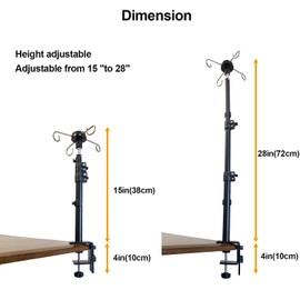 UISKOOPW Rotary Tool Hanger Flex Shaft Accessories Holder Stand Compatible with Foredom Dremel Grobet Tools,Height Adjustable Rotary Motor Mount with Table Clamp(28 Inch)