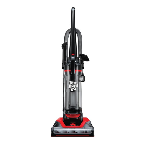 Dirt Devil Multi-Surface Extended Reach+ Bagless Vacuum Cleaner, Upright for Carpet and Hard Floor, Lightweight, UD76300V, Red