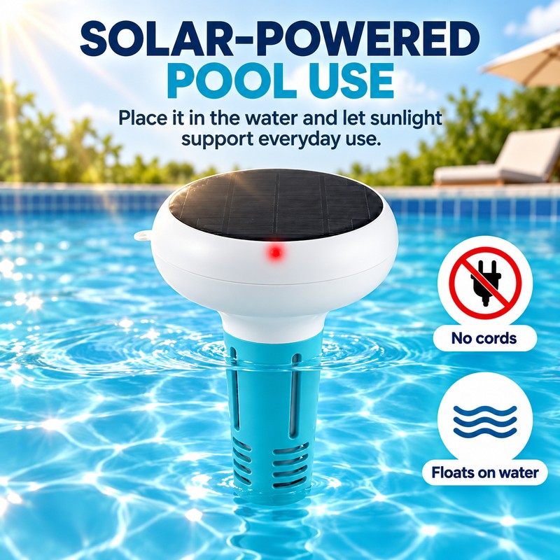 7-in-1 Smart Pool Water Monitor – Wireless pH, Chlorine, Salinity,