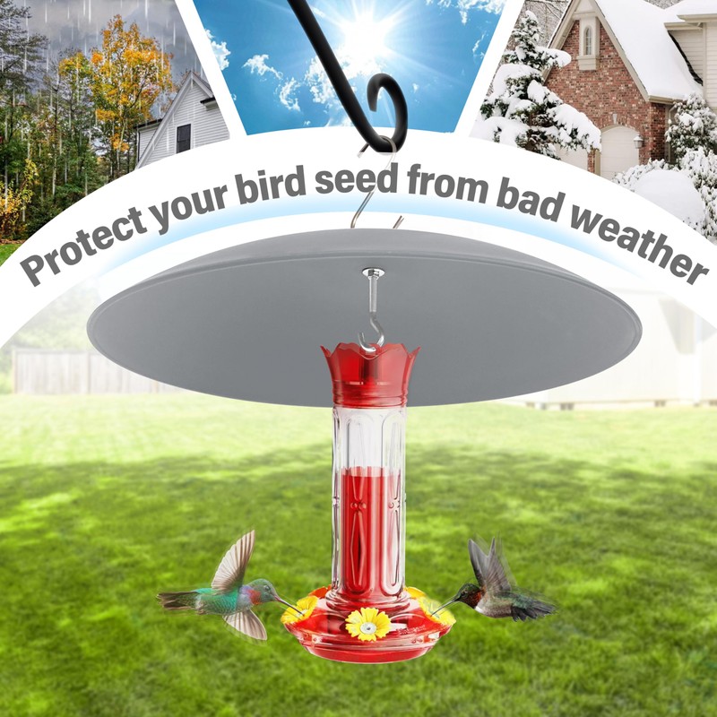 andergi 13" Bird Feeder Rain Guard, Hummingbird Feeder Shade Dome