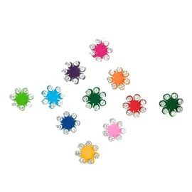 Generic Flower design Bindi Indian Small Round Circle Premium Bindi Assorted Shining Sparkle Multi Color Indian Daily Use Forehead Bindi Round Dot Tattoo Body Art Sticker