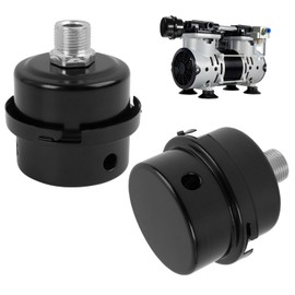 2 Stück Kompressor Schalldämpfer Filter, Luftfilter für Kompressoren, 3/8" 16mm Metall Ansauggewinde, Langlebig und Staubdicht, Ideal für Luftkompressor Ersatzteile und Zubehör luftfilter kompressor