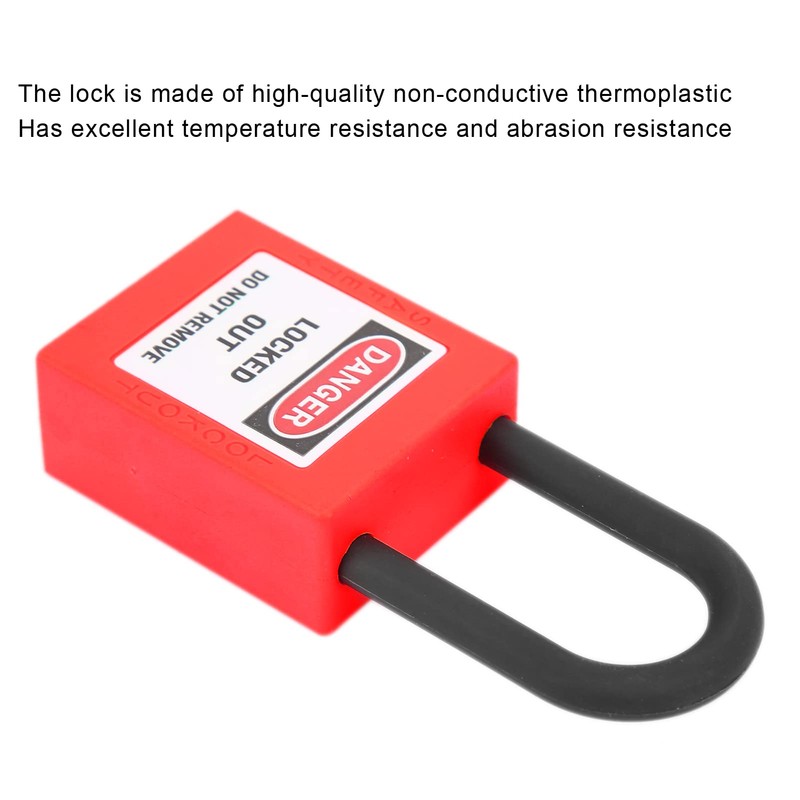 Lockout Tagout Locks Set, 5Pcs Engineering Insulated Safety Padlocks with