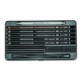 CRETACOLOR Noir Charcoal Drawing Set, 11 Pieces, multicolor