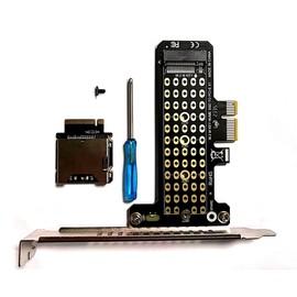 suckoo 2 in 1 PCI-E X1 to CFExpress Type-A Card Reader Adapter Card Converter,NVME M-Key M.2 PCIE 4.0 3.0 to CF Express Type-A High Speed Expansion Board Adapter,Compatible with PCI-E X4 X8 X16