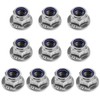 TA-VIGOR 10Pcs M10 Flange Lock Nuts, Stainless Steel Nylon Insert