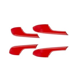 Auto Parts Port Set of 4 ABS Red Interior Door Armrest Panel Protective Cover Trim, Fits for 10th Honda Civic 2016-2021, 75034-R