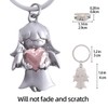 GZXYA Guardian Angel Keyring Lucky Charm Pendant, Angel with Hearts