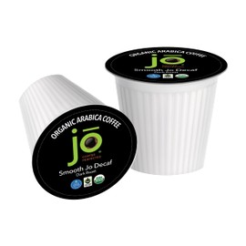 SMOOTH JO DECAF: 48 Cups, Organic Dark French Roast, Swiss Water Process Coffee for Keurig K-Cup Compatible Brewers, Fresh Seal Cups, Rich Creamy, Fair Trade Certified, Kosher, Non-GMO, Gluten Free