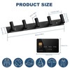 VAEHOLD Black Hat and Coat Wall Mount Rack 5 Hooks