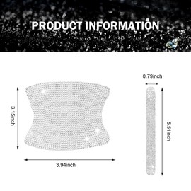 Zikefest 8PCS Bling Car Door Handle Protector, Crystal Rhinestone Car Door Protector, Bling Door Bowl Protective Sticker, Anti-Scratch Auto Protection Accessories, Universal for Most Car, SUV, Truck