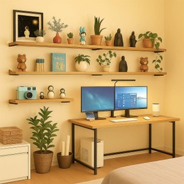 Floating Shelf Bracket 4 Inch of 4 Pack Heavy Duty Shelf Brackets Black Coated Metal L Bracket Wall Shelf Support DIY Brackets with 1/5 Inch Thick and 160 LBS Load Capacity