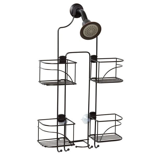 Zenna Home Expandable Over-The-Shower Caddy, Bronze