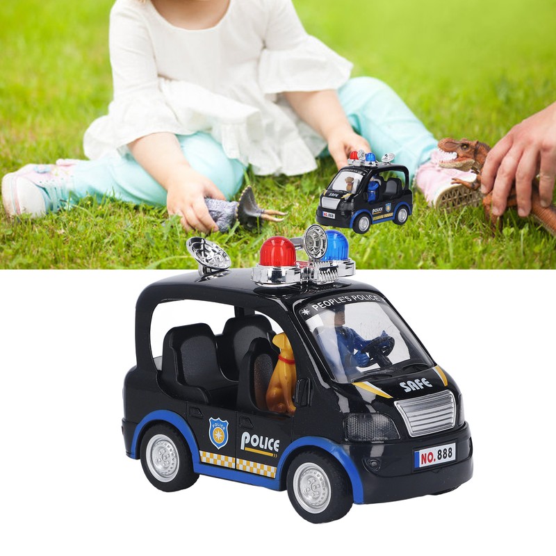 Policeman Car Toy Strong Alloy Detailed Texture Lights Sound Effect