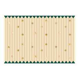 Paper Tablecloth Thin Stripes and Stars Mix 180 x 120 cm