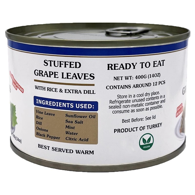 Eastern Feast - Stuffed Grape Leaves, 14 oz / 400g,
