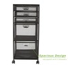 MIND READER Rolling File Cabinet with Drawers [5 Drawers] Craft