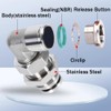 Jienk 2Pcs 304 Stainless Steel Bulkhead Elbow 1/4" x 1/4"