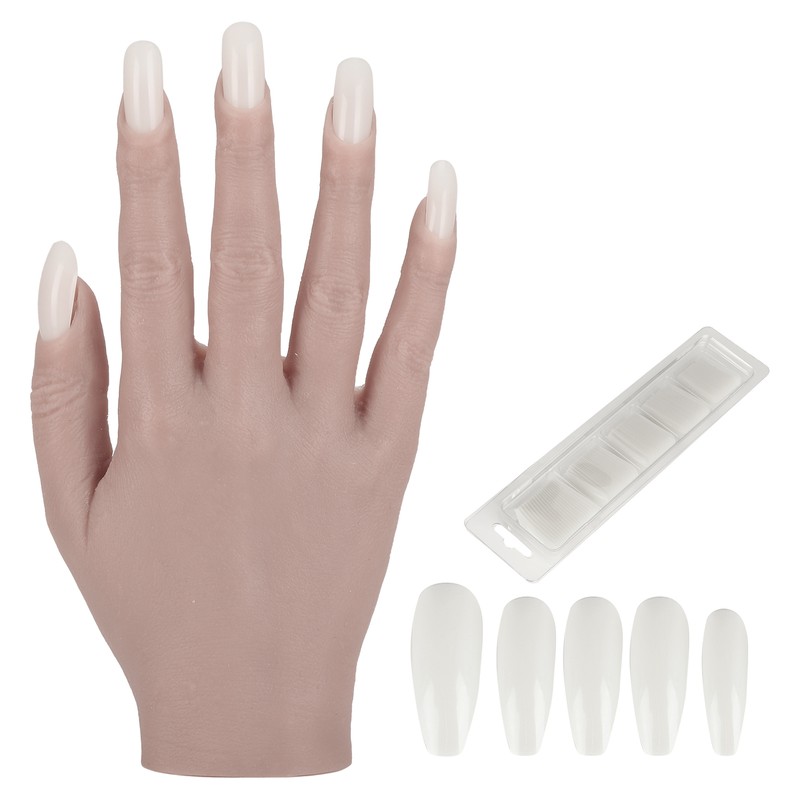Silicone Nail Training Hand Flexible Joint Nail Art Practice Hand
