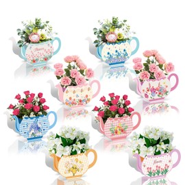 Ttdesefu 12pcs Tea Party Decorations,Flower Boxes Centerpiece Princess Centerpieces for Tables Teapot Vase Table Decor for Floral Tea Themed Birthday Party Baby Shower Wedding
