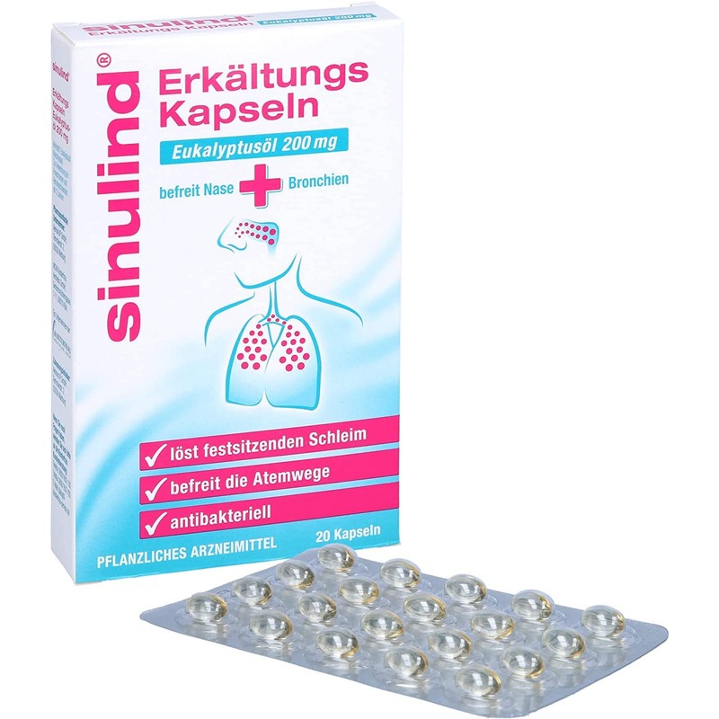 Sinulind Cold Capsules 200 mg 9 x 20 Capsules