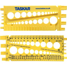 Taskar Nut & Bolt Measuring Gauge & Screw Pitch Checker (Imperial/Metric)