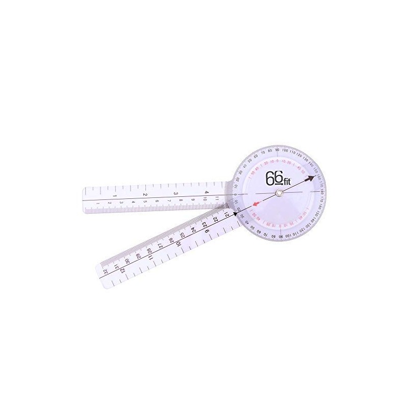 66fit Goniometer Plastic 12" - Angle Medical Joint Measuring Ruler