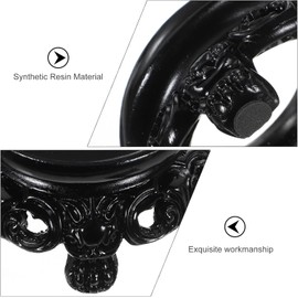 Black Wooden Display Stand for Crystal Sphere Quartz Ball Holder, Hollow Wood Stand Base for Crystal Ball Sphere Globe Stone Decoration Display Pedestals, Display Pedestals, Home Décor Accents