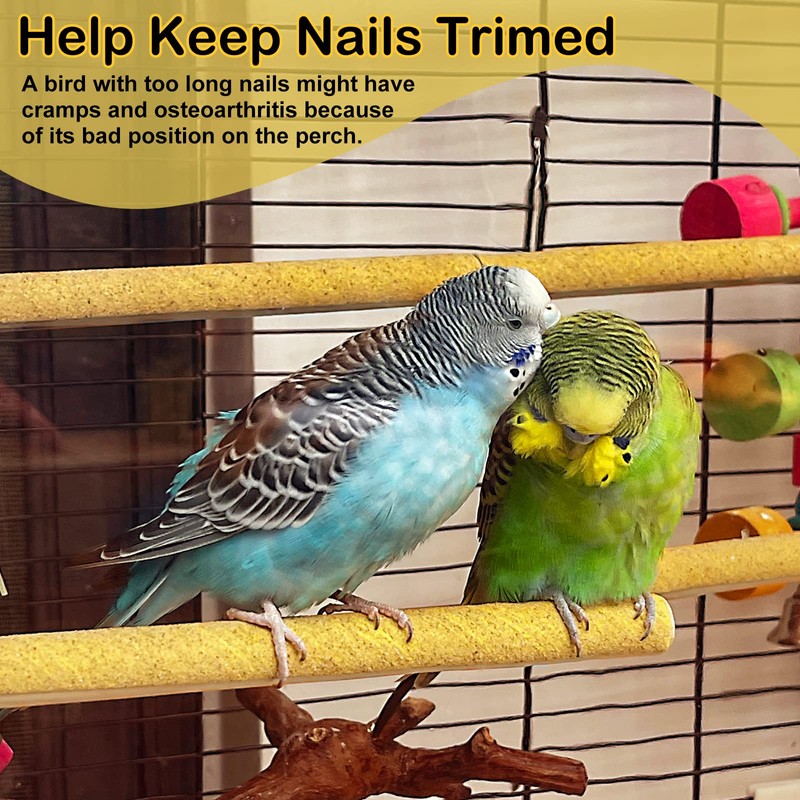 S&X Sanded Perch Covers for Parakeets, Lovebirds, Parrotlets, Finches, Canaries,