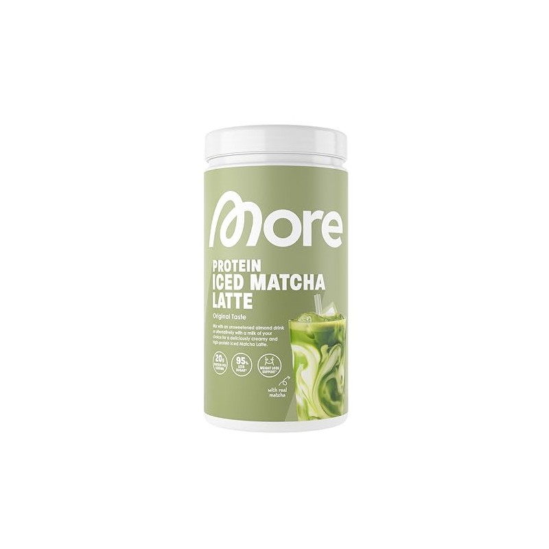 More Nutrition Iced Matcha Latte - High Protein & Low