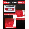 carpart2021 Red Alloy Rear License Plate Filler Frame Trim Cover