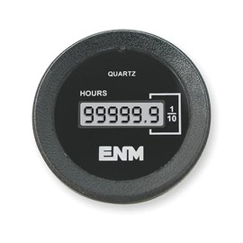 Hour Meter,LCD,Flush Round,2 in. dia.