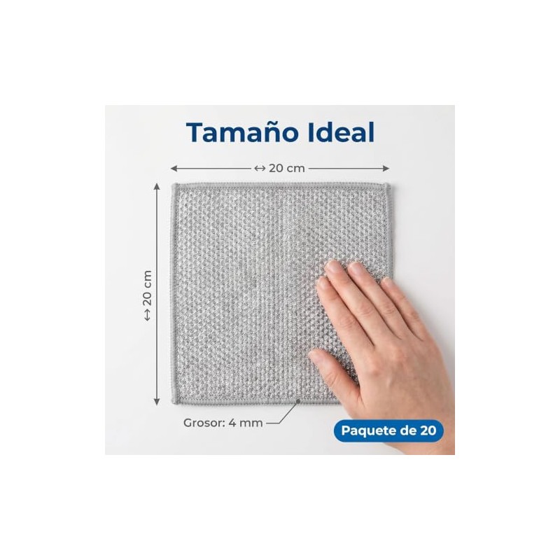 Trapos de Limpieza de Alambre Multiusos para cocina,20PCS Toalla microfibra,Fibras