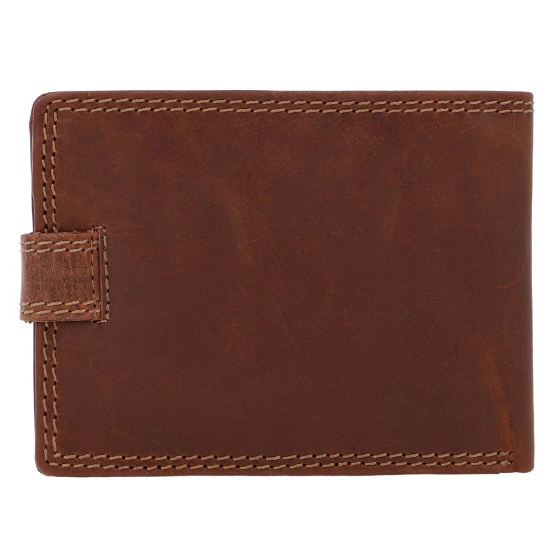 Gusti Gustav Men's Leather Wallet, brown, Retro