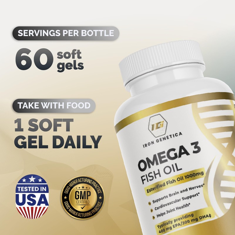 Iron Genetica Omega 3 Fish Oil – High Concentration EPA