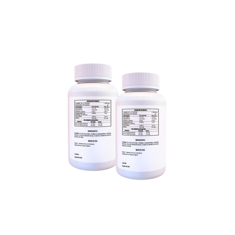 Pack 2 Frascos de Vitamina D3 + K2 – 40