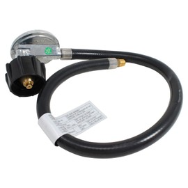 BBQ Gas Grill Propane Regulator Hose Replacement Parts for Weber GENESIS SILVER C LP SWE (PORC) CI GRATES (2002-200 - Compatible 21" Hose And Regulator With 1/8 NPT Male Thread With QCC1 Connection