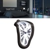 Melting Clock Plastic Retro Decorative Electroplated Metal Paint Desk Table