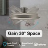 Brushed Nickel Rain Shower Head, 9" Round Rainfall Waterfall Overhead