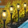 Bright 2 Pack Solar Pathway Lights, IP65 Waterproof,Aut